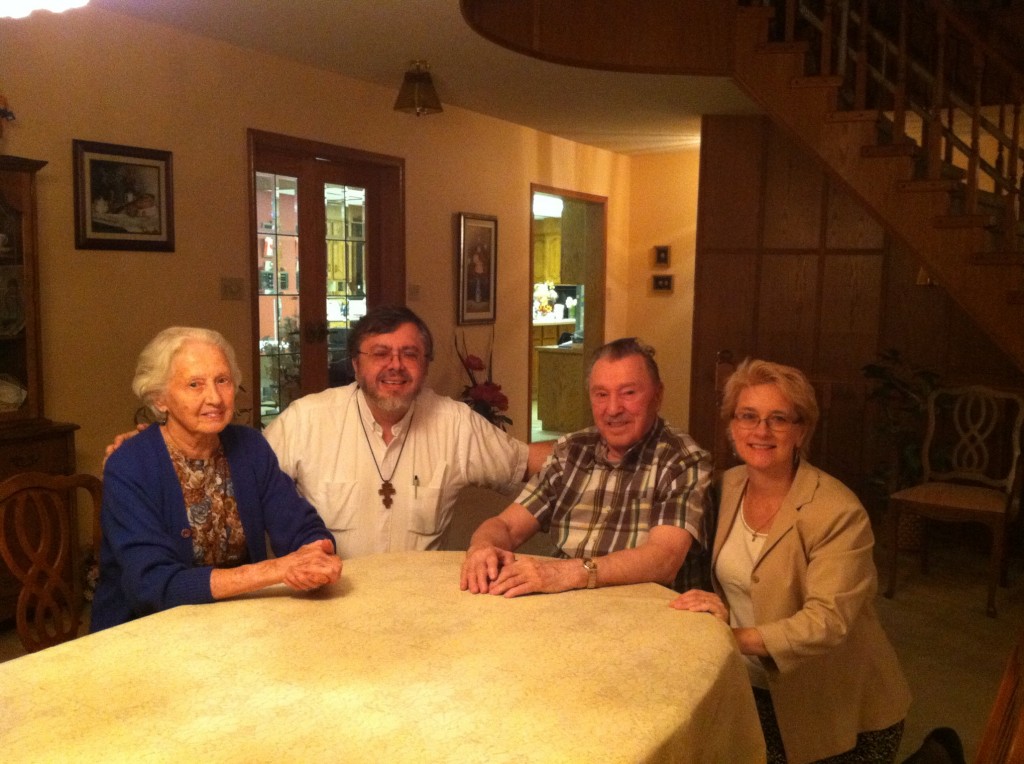 Fr. Andriy and Presvytera Halia with MASI's most generous benefactors, Peter and Doris Kule on the actual day of their 70th Wedding Anniversary July 16, 2013.