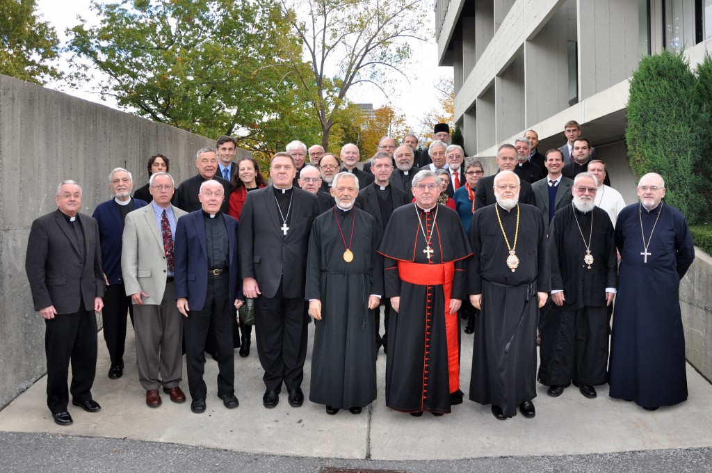 Fr. Peter Galadza is pictured with members of the North-American Orthodox/Catholic Theological Consultation