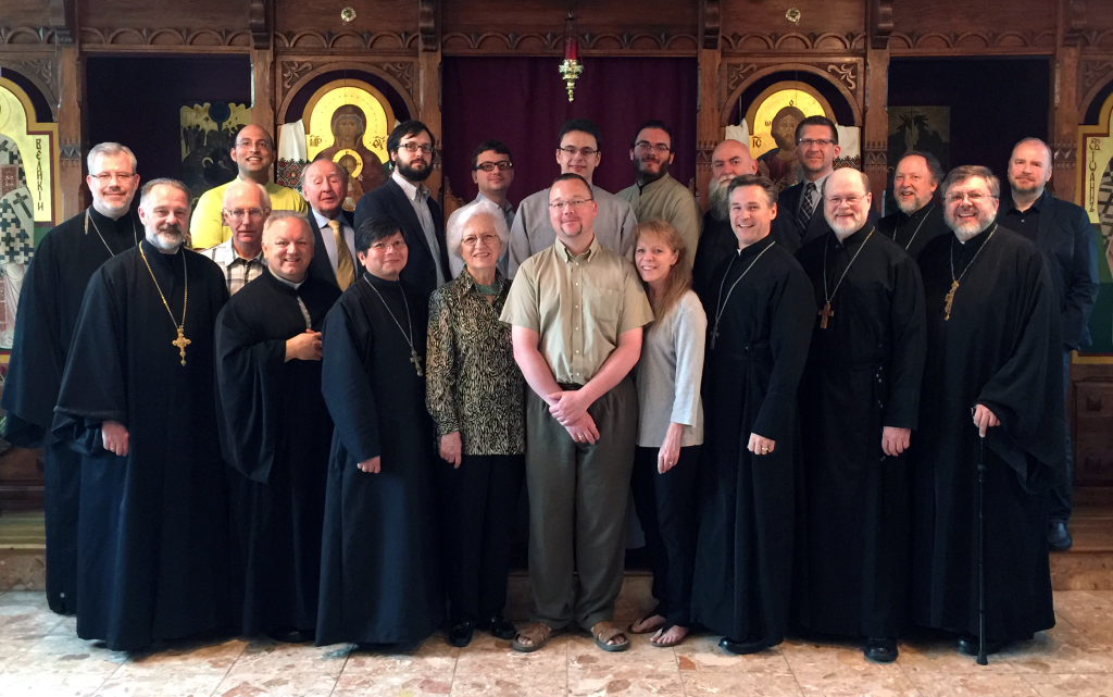 Ottawa Colloquium Participants in Chapel of Holy Spirit Seminary Front row, left to right: Fr. Andriy Onuferko, (Sheptytsky Institute), Fr. Ivan Kaszczak, (Stamford Eparchy), Fr. Richard Soo, (New Westminster Eparchy), Mrs. Roma Hayda (Ukr. Patriarchal Society), Dr. Adam DeVille (University of St. Francis), Dr. Suzette Brémault-Phillips (University of Alberta), Fr. Gregory Zubacz (Fresno Pacific University), Fr. Stephen Wojcichowsky (Sheptytsky Institute), Fr. Andriy Chirovsky (Sheptytsky Institute, Convenor) Back Row, left to right: Fr. Michael Winn (Rector, Holy Spirit Seminary),Dr. Andrew Sorokowski (Pres., Patriarchal Society) Dr. Brian Butcher (Sheptytsky Institute), Mr. Ihor Hayda, Dr. Daniel Galadza (University of Vienna), Anatolij Babinskyj (Editor, Patriarkhat Magazine, Lviv), Fr. Roman Rytsar (Sheptytsky Institute), Fr. Alexander Laschuk (Sheptytsky Institute), Fr. Myroslav Tataryn (University of St. Jerome), Dr. Jaroslav Skira (Toronto School of Theology), Fr. Peter Galadza (Acting Director, Sheptytsky Institute), Fr. Yuriy Avvakumov (University of Notre Dame)