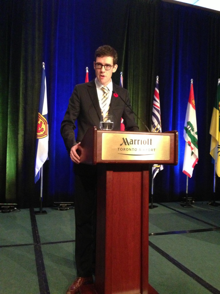 On November 8, the Canadian Ambassador of the Office of Religious Freedom, His Excellency Andrew Bennett, PhD, delivered a plenary address at the Twenty-fourth Triennial Congress of the Ukrainian Canadian Congress in Toronto. Dr. Bennett spoke on the importance of guaranteeing religious freedom throughout the world, including the former USSR. A former student of the Sheptytsky Institute and former member of the Sheptytsky Institute Foundation, Dr. Bennett mentioned the Institute three times in his address. He noted what an important centre it is for disseminating knowledge concerning religion in Eastern Christian lands. Dr. Bennett became a member of the Ukrainian Greco-Catholic Church ten years ago, and serves as the subdeacon and cantor at the Eastern Catholic Chaplaincy, a ministry of the Sheptytsky Institute.